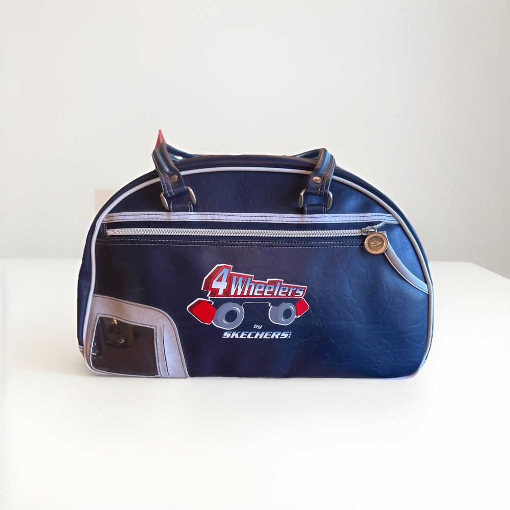 Sketchers Y2K 4 Wheelers Vegan Leather Travel‎ Bag Carry On Very Rare Unique VTG